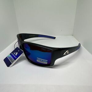Arctic Blue Wrap Sunglasses Blue Mirror Lens UV400 Sport Style